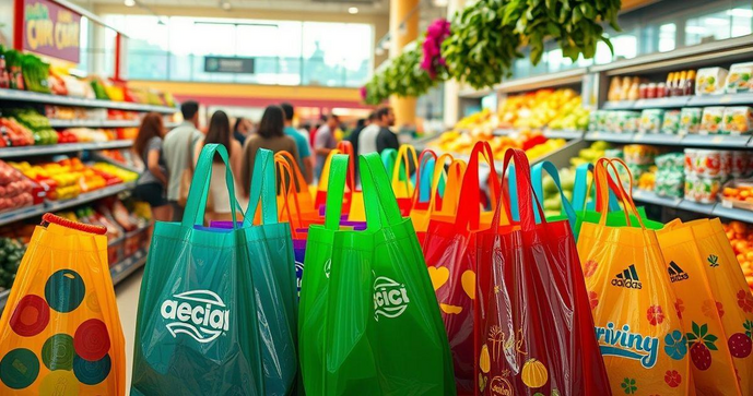 Sacolas plásticas personalizadas para supermercado que atraem clientes e aumentam suas vendas