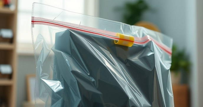 Saco plástico com fita adesiva é a solução ideal para organização e proteção de seus itens